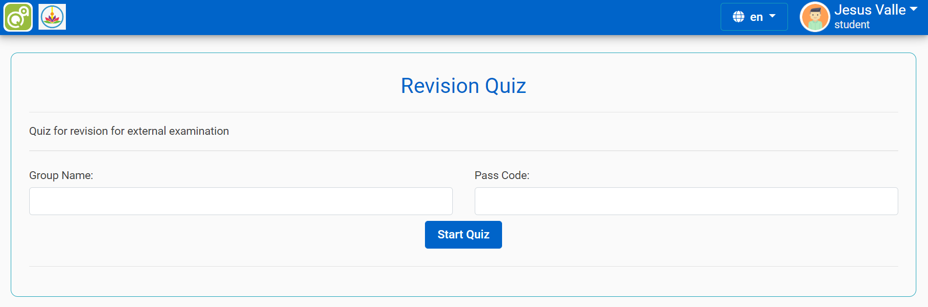 Zum Starten auf Start klicken