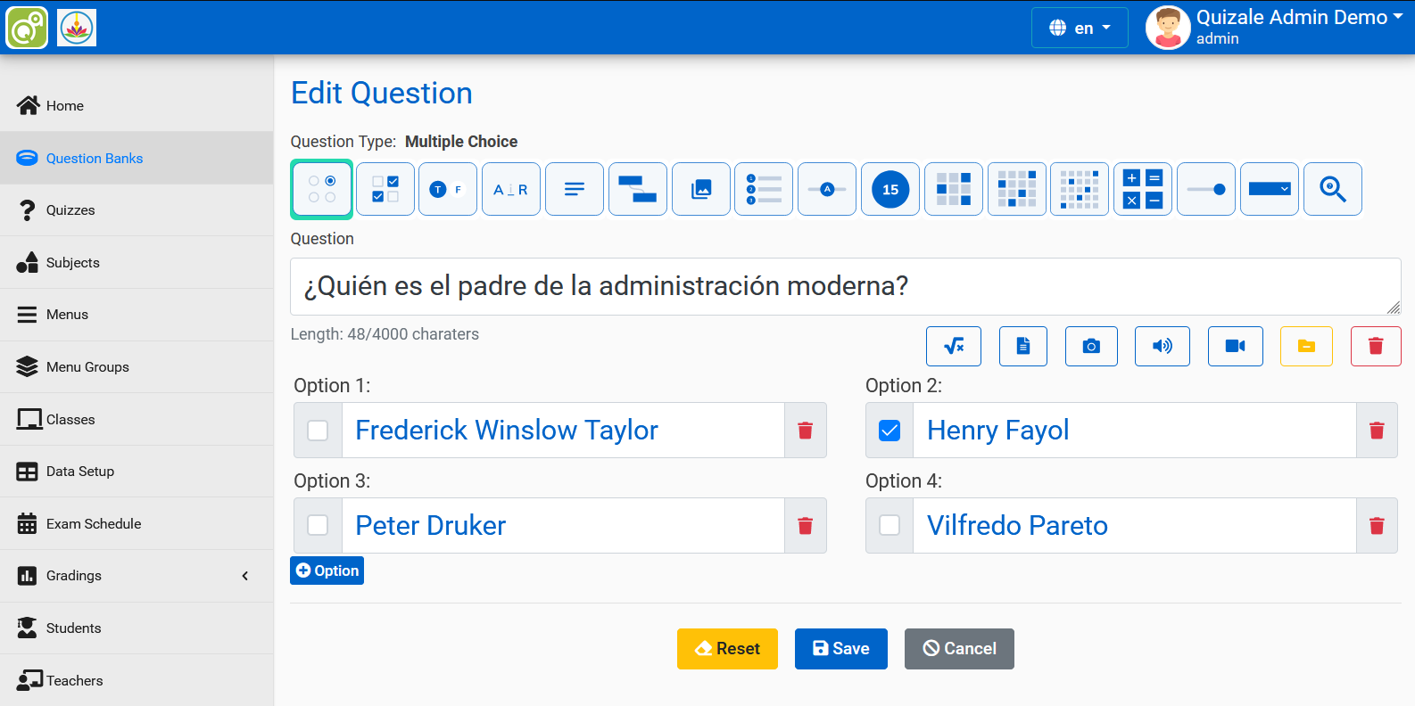 Agregar pregunta en QB